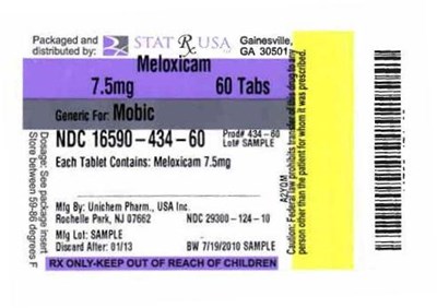 Label Image (Meloxicam 7.5mg Label)